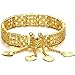 18K Gold Plated Noble Women's Bracelets New Design Heart Pendants Bangle (Style 1)