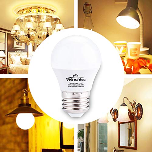 Winshine E26 LED Light Bulb, 6W(60watt Equivalent) G45 Ceiling Fan