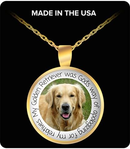 Golden Retriever necklace - My dog was God's way of apologizing for my relatives - gift for breed lovers and owners