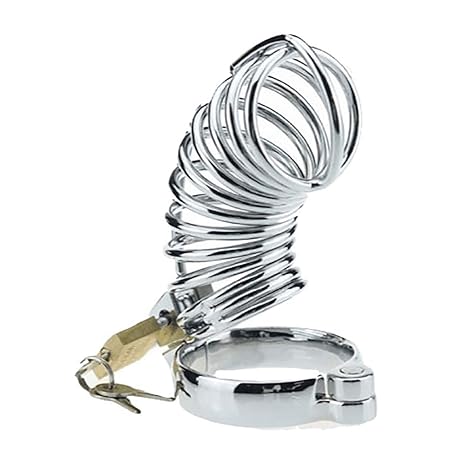 Q-XX Keuschheitskäfig,Peniskäfig, SM Bondage Fetisch Gerät Erwachsene Produkte Edelstahl Penis Lock Keuschheitsgürtel Cock Ca