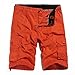 INFLATION Men's Skinny Knee Length Shorts Relaxed Fit Cargo Shorts 32 Orange