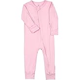 Aablexema Baby Footless Pajamas Zipper with Mitten, Rayon from Bamboo, Infant Long Sleeve Romper Pjs