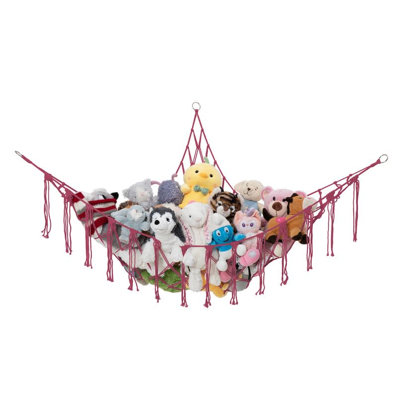 Large Macrame Stuffed Animal Storage Hammock