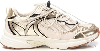 XTI - Tênis Dourado Feminino - Calçado Confortável e Versátil - Moda Casual - Modelo 14405202 (Tamanho: 38)