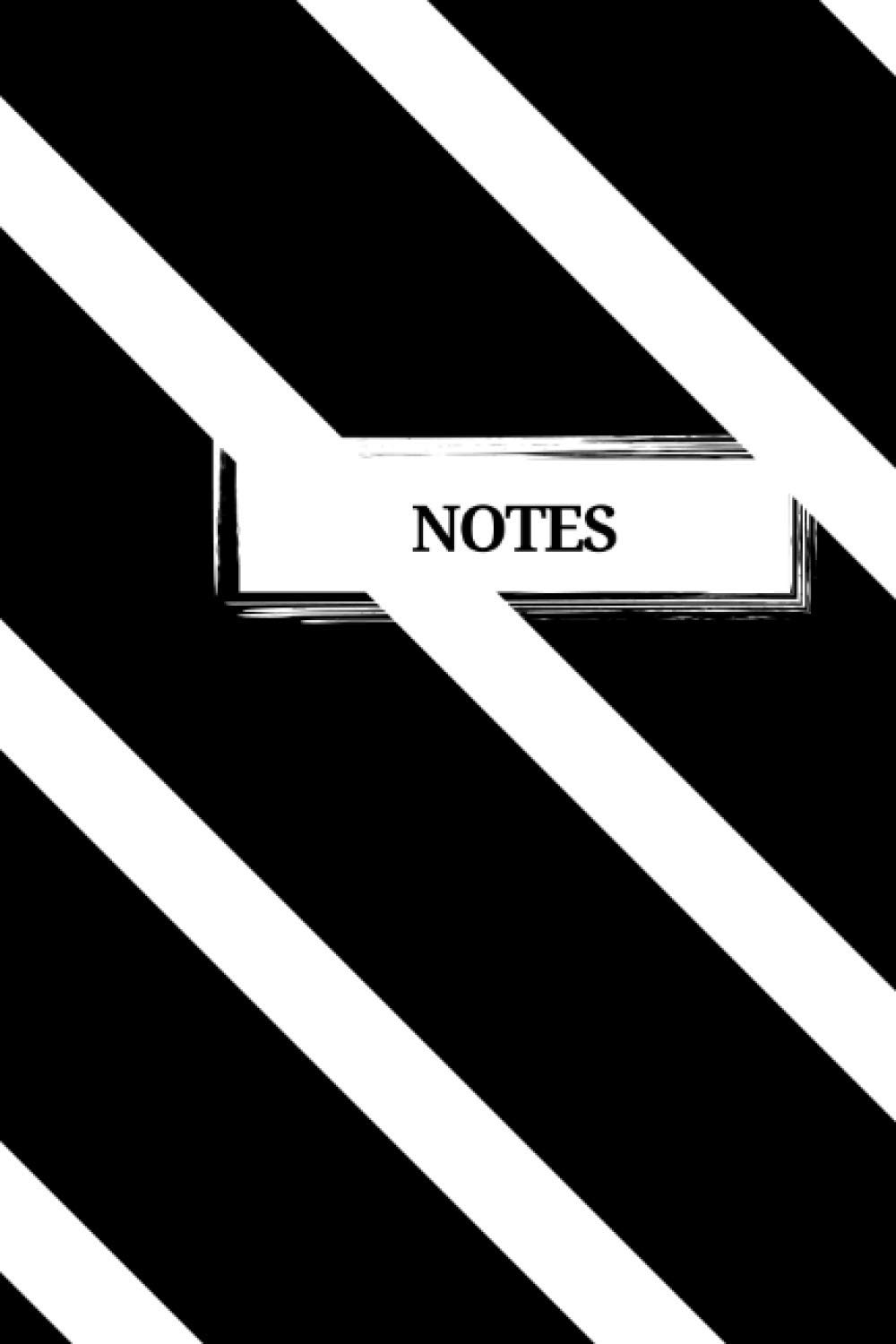 Black & White Striped: Journal/Notebook, 100 Lined Pages, 6 x 9 inches, Soft Cover (Notebooks/Journals)