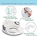 Potty Training Toilet Seat Cover for Kids Toddlers Boys Girls| with Urine Splash Guard | Non-Slip Rubber Grip| Cushion Handle Backrest | Fits Round & Oval Toilets (White)