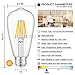 CRLight 6W Dimmable Edison Style Vintage LED Filament Light Bulb, 3000K Soft White 600LM 60W Incandescent Replacement, E26 Medium Base Antique ST64 Clear Glass Light Bulbs, 3 Pack