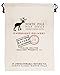 HUAN XUN Christmas Canvas Santa Sack Bags Decoration - with Drawstring Size 19.7