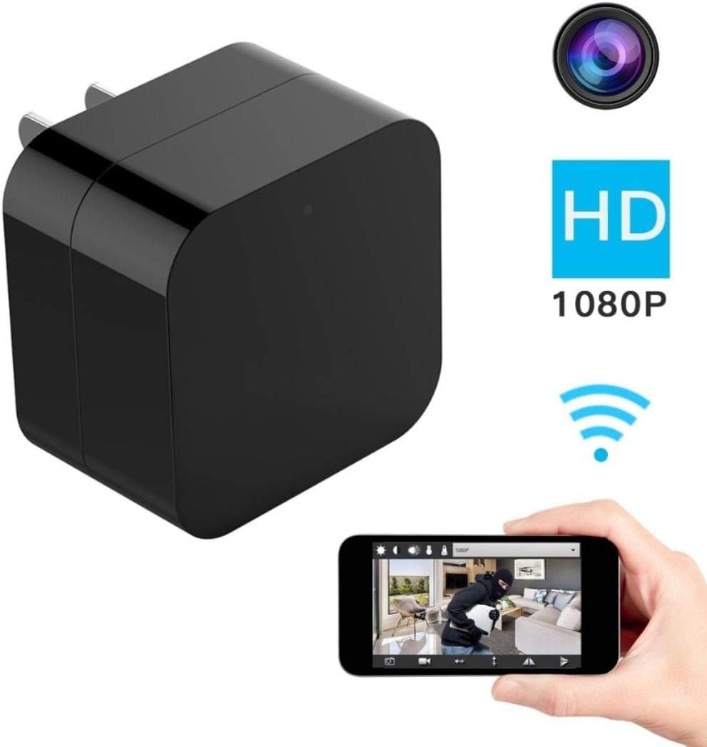 DENT 1080P USB Charger Camera WiFi - HD Camcorder with Remote View, Motion Detection, Pet Nanny Security Cam
