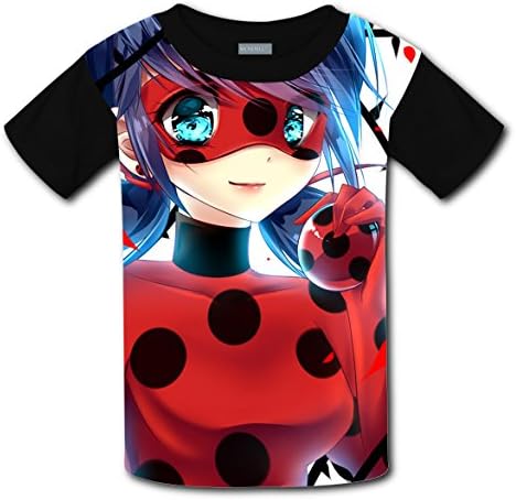 Unisex Kids Miraculous Ladybug 3D Print T-Shirt Short Sleeves Tee Creative S