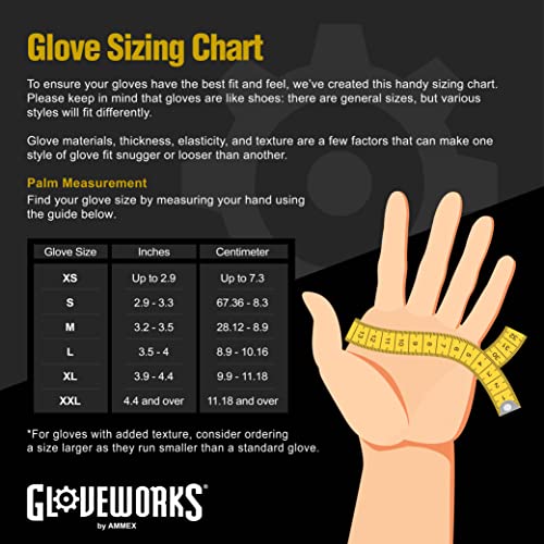 GLOVEWORKS Clear Vinyl LightIndustrial Disposable Gloves, 3 Mil, Food
