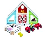 Hape Classic Colorful Barn Wooden Play Set