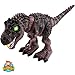 CifToys Ultimate Tyrannosaurus Rex Dinosaur Toys–Large & Realistic Jurassic T-Rex Action Figure with Real Sounds, Walking, Moving & Glowing Dino Figurine, Battery Powered (Brown)