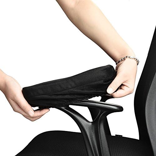 Yiwant Ergonomic Memory Foam Chair Armrest Pad, Comfy Office Chair Arm Rest Cover for Elbows and Forearms Pressure Relief(Set of 2)