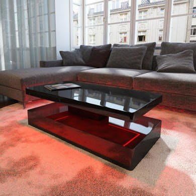 led black coffee table