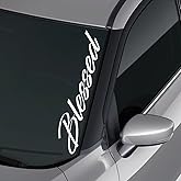 Blessed Windshield Banner Vinyl Sticker Decal | Cars Trucks Vans SUV | White | 23x5in