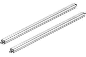 MECCANIXITY Stainless Steel Conveyor Roller 1.5" Diameter 24" Length Gravity Transmission Replacement Part Galvanized End (Si