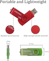 ENUODA 8GB Memory Stick 5 Pack USB 2.0 Swivel Flash Drive Five Colors view 2