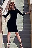 Women's Crew Neck Midi Body Con Dress