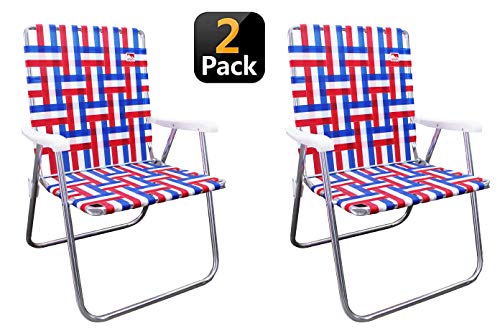Outdoor Spectator (2-Pack Classic Reinforced Aluminum Webbed Folding Lawn/Camp Chair