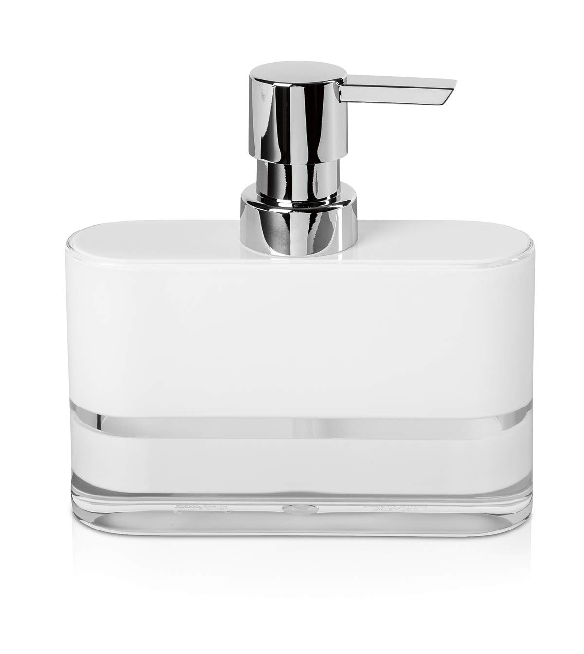 Möve Soap Dispenser, White - 44227-001, Line Series, Acrylic, 13 x 4 x 14 cm, 0.52 lbs