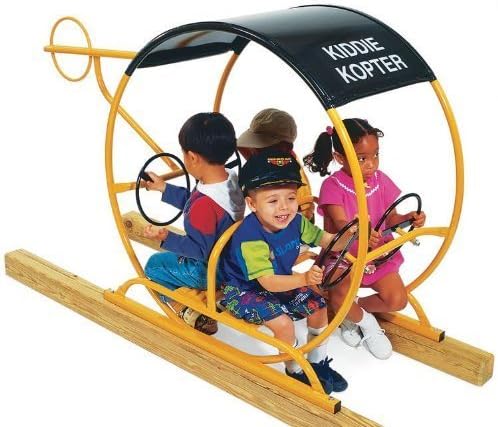Wholesale Playgrounds RPE-5075YGS Kiddies Kopter- Ground Stake Yellow Role Play