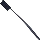 DNC Soft Silicone Back Scrubber Long Handle Bath Body Brush for Shower Black view 3