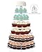 Utenlid Acrylic 7-Tier Round Stacked Party Cupcake Stand with Stable Screw-On Pillars - Tiered Cupcake Stand/Cupcake Tower