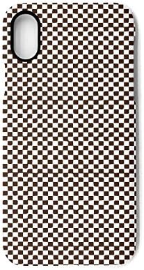 YUEch iPhone X Case iPhone 10 Case brown checkered TPU Shock-Absorption & Skid-proof Anti-Scratch Phone Case Cover for Apple iPhone X