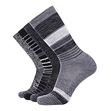 EnerWear 4 Pack Women’s Merino Wool Outdoor Hiking Trail Crew Sock