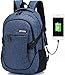 Trustbag A-001 College, Business Slim Laptop Backpack, Anti-Theft Water Resistant Computer with USB Charging Port, Lightweight Travel Bag, Fits 15.6
