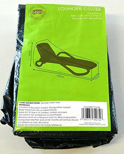 The Great Outdoors Garden Sun Lounger Cover Polythene with Draw String Closure