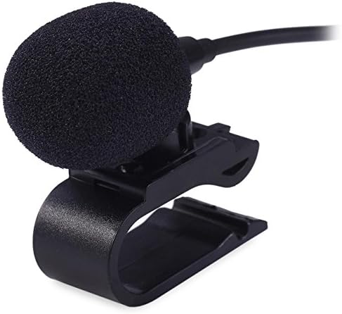 Car Microphone,Chliste 3.5mm Portable Car External Microphone Mic DVD Radio Laptop Stereo Player Head Unit with 12ft Cable Plug and Play