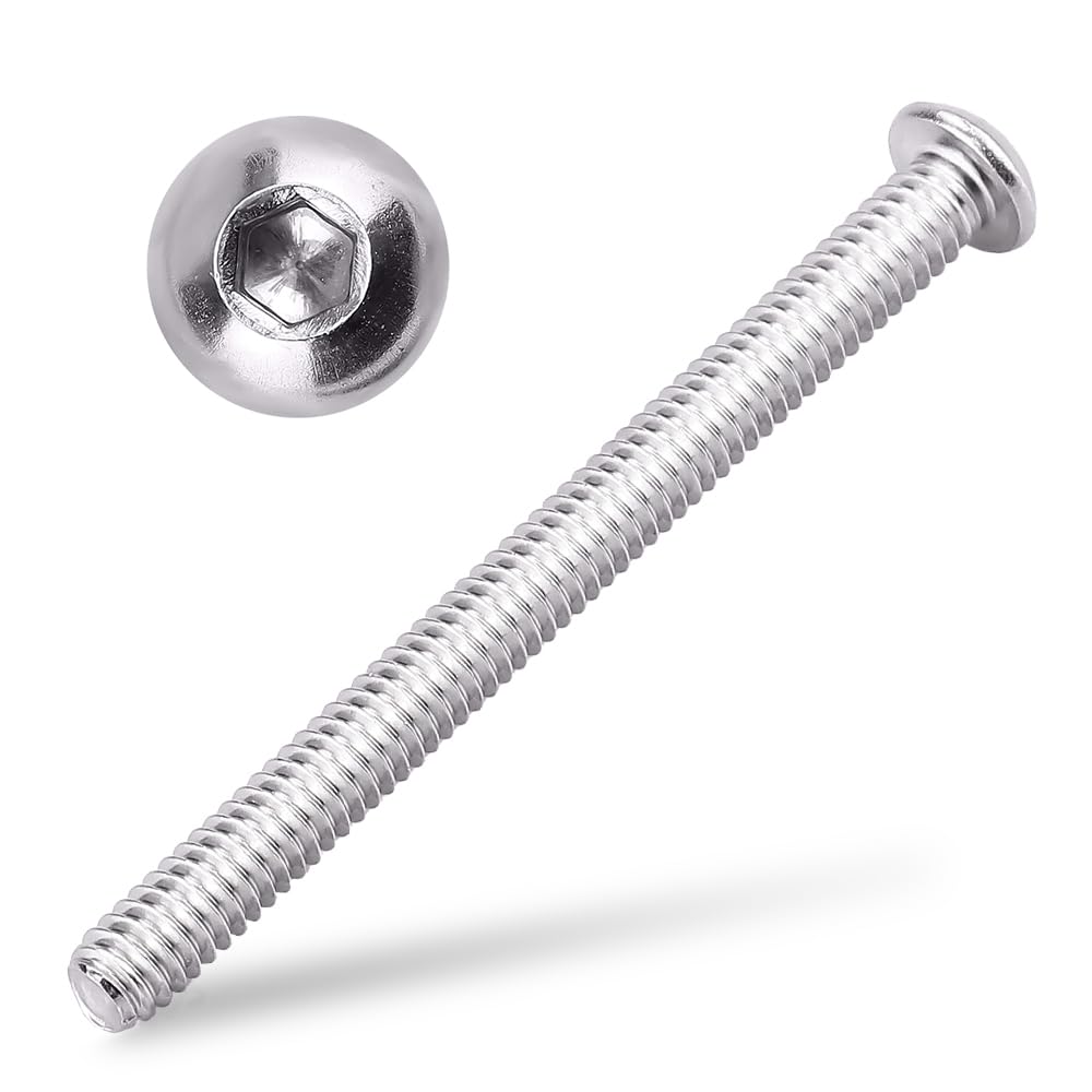 1/4-20 x 3 Button Head Socket Cap Bolts Screws, 304