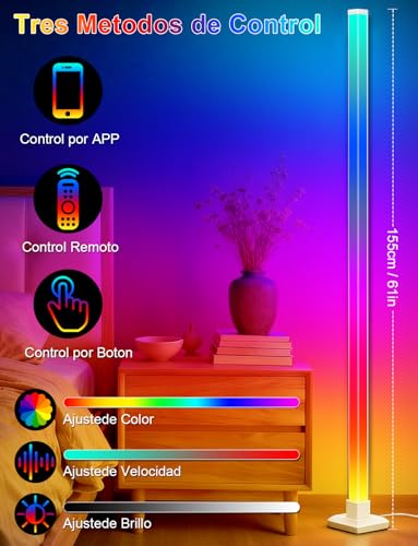 Eleganted RGBIC Barras de luz LED 2Pack, Luces para juegos, retroiluminación de TV con Aplicación Control y Control Remoto con modos de escena y modos de sincronización de música para juegos, PC, TV