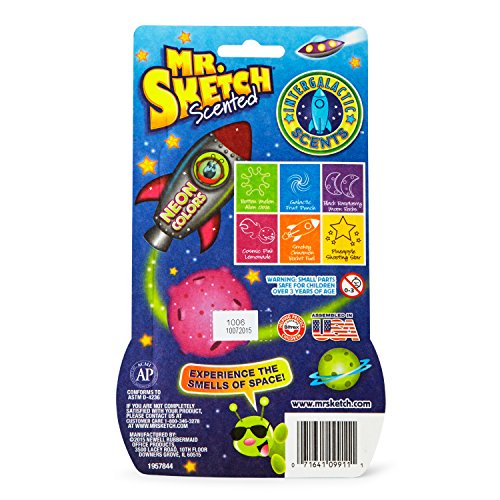 Mr. Sketch Scented Markers, Chisel Tip, Intergalactic Neon, 6-Count - Thumbnail 6
