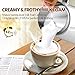 HadinEEon Milk Frother, Electric Milk Frother & Steamer for Making Latte, Cappuccino, Hot Chocolate, Automatic Cold Hot Milk Frother & Warmer (4.4 oz/10.1 oz), Coffee Frother Milk Heater (White)