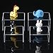 Chuangdi Clear Acrylic Display Risers, Jewelry Display Risers Showcase Fixtures, Tear Off The Protective Film Before Use (3.3, 4.1 Inch)