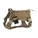 EXCELLENT ELITE SPANKER Tactical Dog Harness Military Service Dog Harness No-Pull Working Dog Vest Adjustable Training Vest Patrol Harness with Handle for Small Medium Large Dogs(Coyote Brown-L)