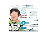 Honest Baby Diapers, Club Box, T-Rex & Trains, Size 4, 60 Count
