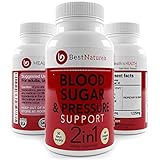 2-in-1 Blood Pressure + Blood Sugar Support Supplement | Promotes Healthy Blood Pressure |Glucose + Cholesterol Levels | Organic Blend of UltraCur (Turmeric Extract) Moringa Cinnamon Alpha Lipoic Acid