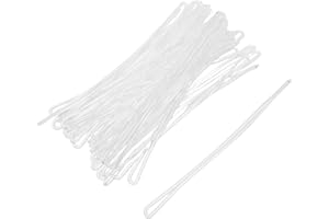 TOVINANNA 30pcs PVC Luggage Tag Loops 15cm x 2.5mm Travel Straps for Suitcases Backpacks and Cruise Bags