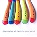 Maberry Baby Spoons and Forks Feeding Set, 5 Pack Soft Silicone Tip Heat Sensitive Toddler Utensils First Stage for Self Feeding, BPA Free Baby Dishes, Baby Heat Spoon Kit Multi Color Infant Spoons