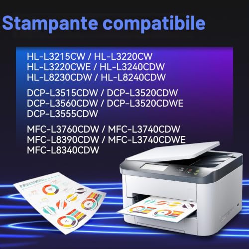 ZIPRINT TN248 TN248XL Compatible For Brother TN-248XL TN248CMYK For Brother MFC-L3760CDW DCP-L3560CDW MFC-L3740CDWE DCP-L3520CDWE MFC-L8390CDW MFC-L8340CDW HL-L3240CDW HL-L3220CWE (TN) 248XL-4 4P