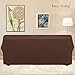 Easy-Going Stretch Oversized Sofa Slipcover 1-Piece Sofa Cover Furniture Protector Couch Soft with Elastic Bottom for Kids, Polyester Spandex Jacquard Fabric Small Checks Coffee