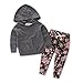 Baby Girls Floral Hoodie+ Floral Pant Set Leggings 2 Piece Outfits