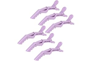 6 Pcs Hair Clips for Women, Alligator Non-slip Grip Clips, Wide Teeth & Double-Hinged Design, Durable, Professional Salon Hai