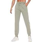 SEVEGO Men's 31"/33"/35"/37" Tall Inseam Joggers Lightweight Sweatpants 3 Zipper Pocket Tapered Athletic Workout Gym Pant