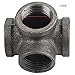 Gimiton 4 Pack 4 Way Pipe Fitting Malleable Iron DN25 1