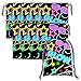 Birthday Galore Glow Light Neon 8.5 x 11 Inch Drawstring Goodie Bags For Party Favors - 10 Pack of Candy Treat Bags - Boys and Girls Kids Birthday Party Decorations
